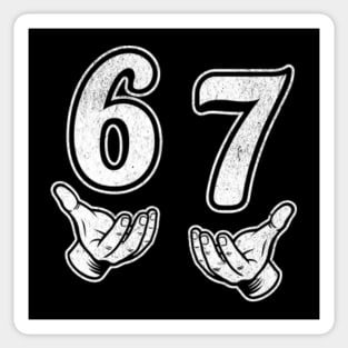 Six Seven 6 7 Meme Gen Alpha Slang Stickers for Sale | TeePublic